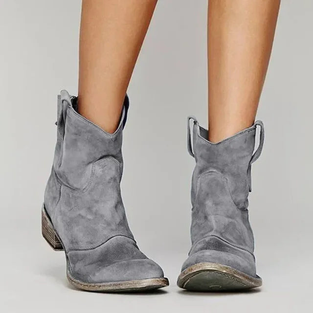 Camellia | Stylish Cowboy Boots Gray