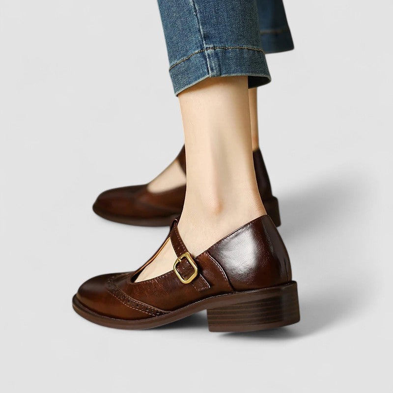 Olyssiah | Orthopedic Mary Jane Shoes Brown