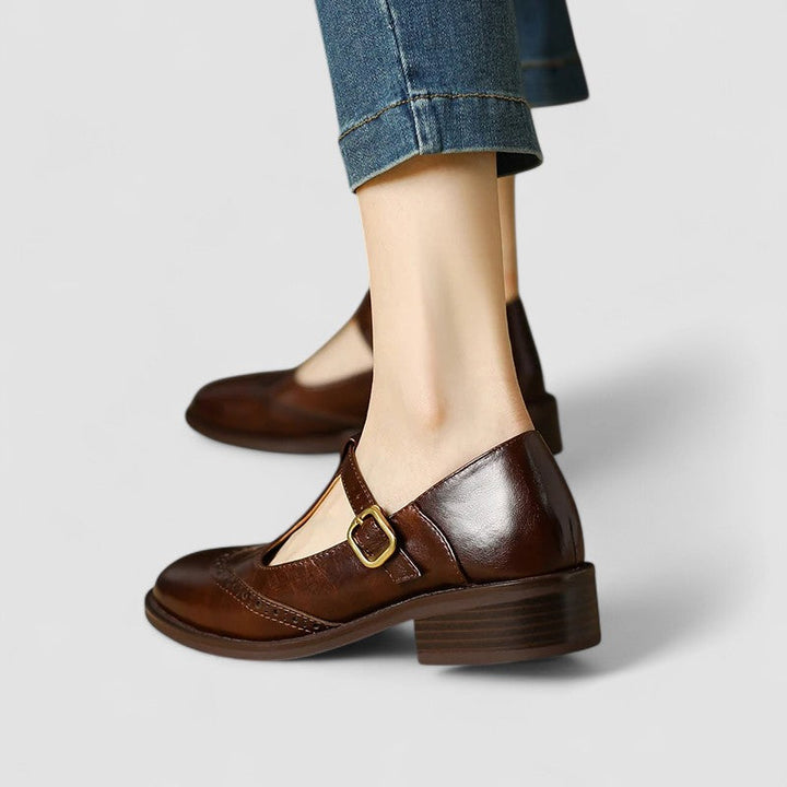Olyssiah | Orthopedic Mary Jane Shoes Brown