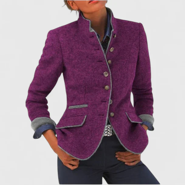 Amelyzahh | Elegant Cardigan Purple