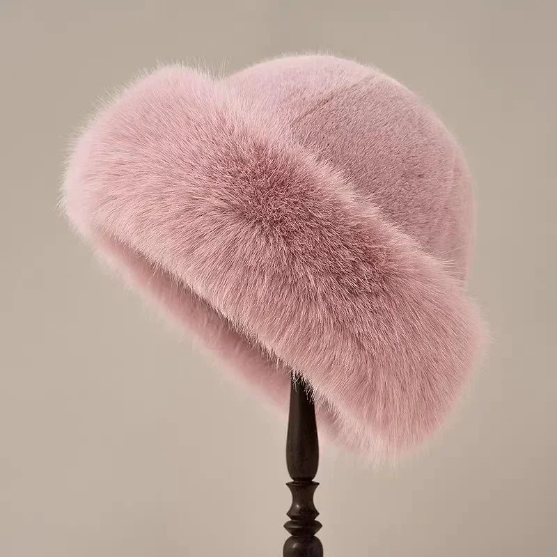 Charlotte | Luxe Fur Hat Pink