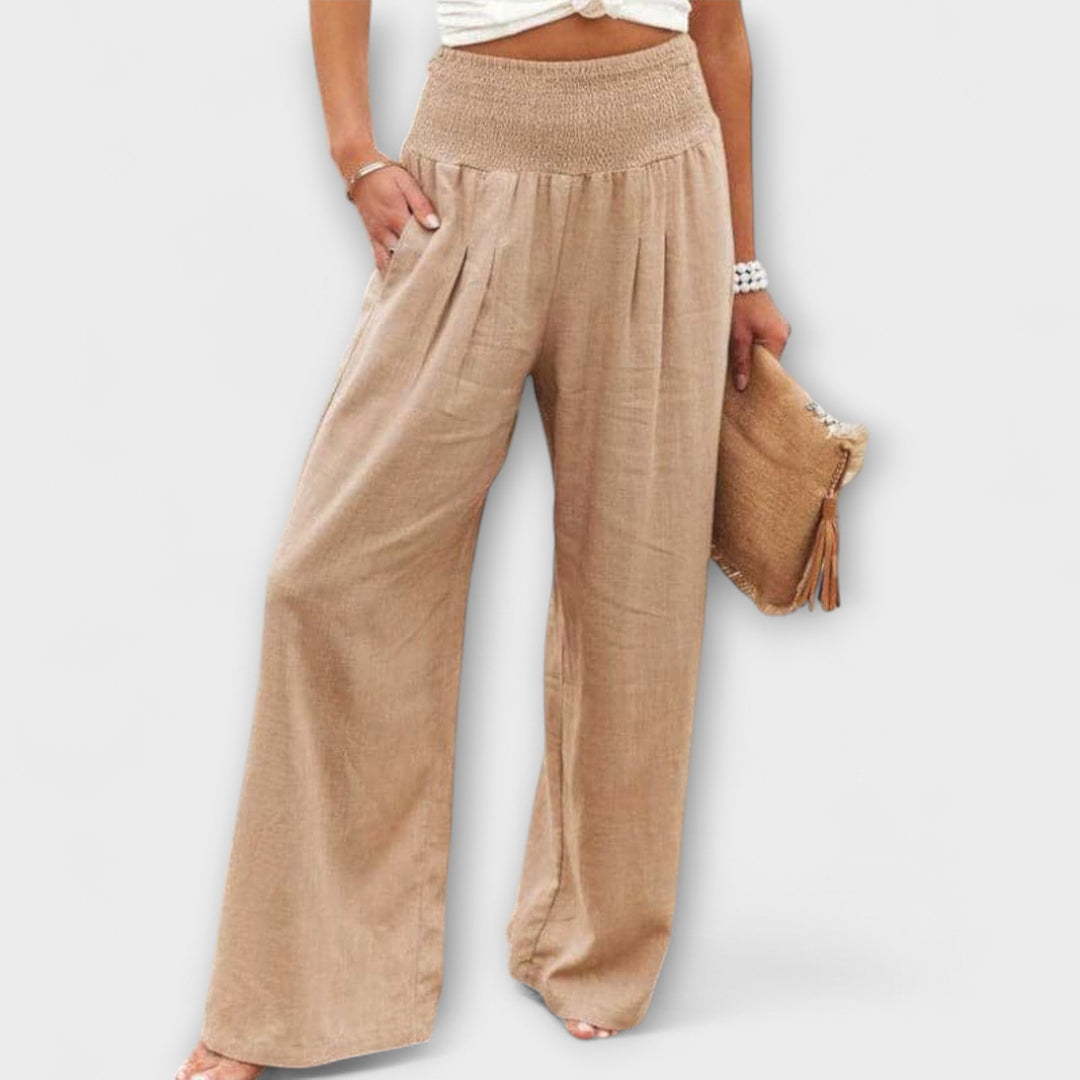 Thearya - Casual Wide Pants Khaki