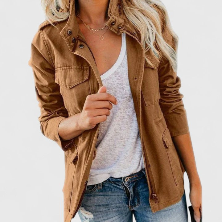 Janine | Elegant Jacket Khaki