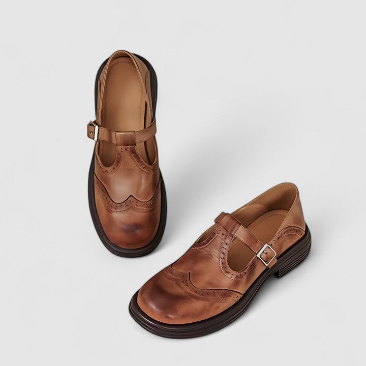 Louisa | Classic Mary Jane Shoes Brown