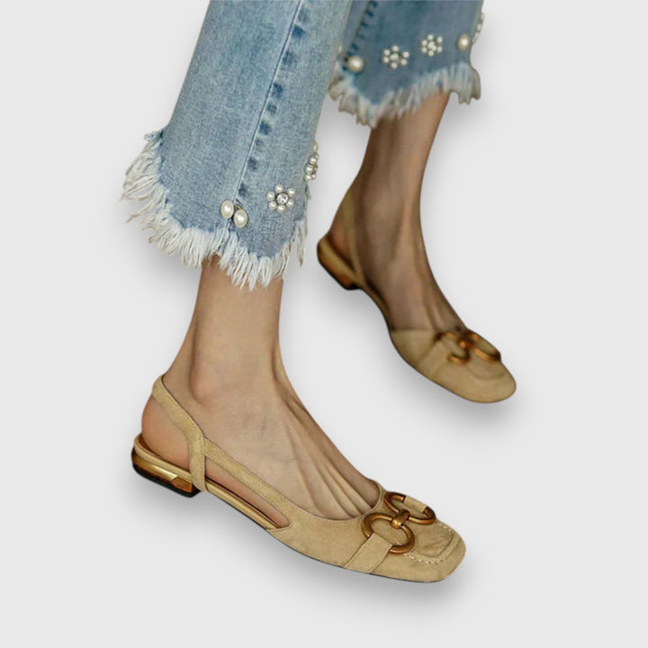 Demyra | Comfortable Sandals Beige