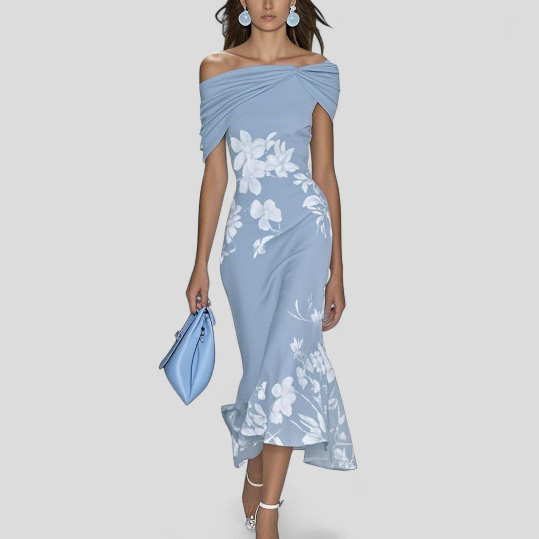 Isabrunel | Elegant Midi Dress Blue