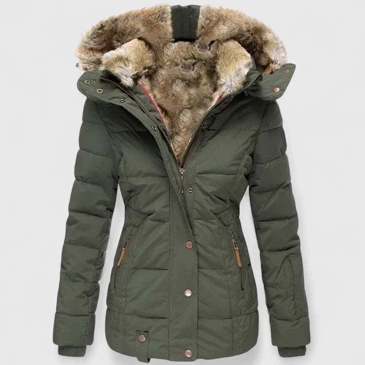 Veyzandra | Comfortable Coat Green