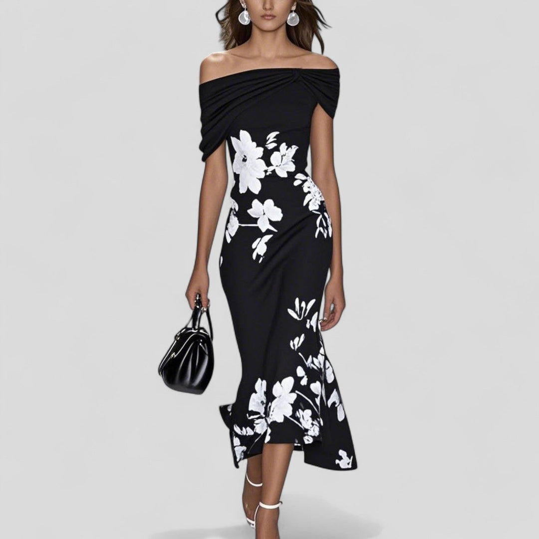 Isabrunel | Elegant Midi Dress Black