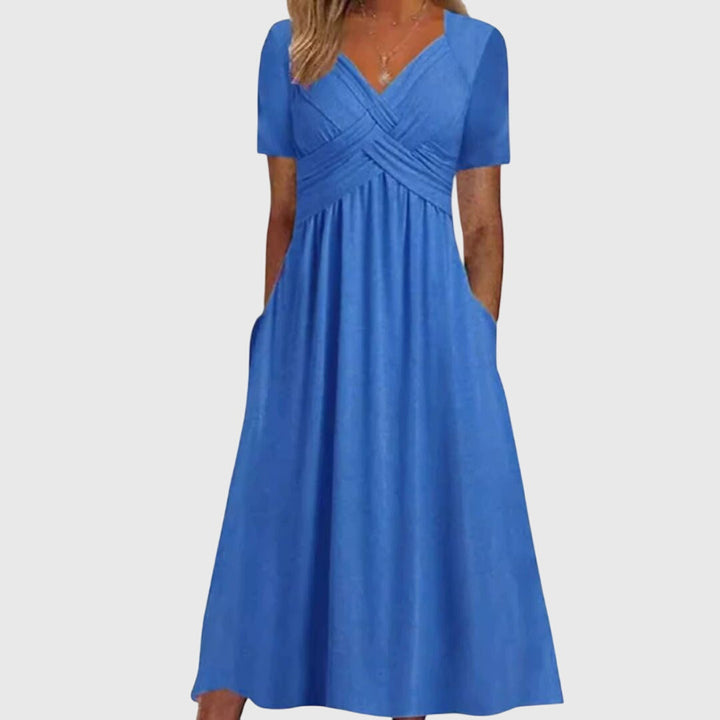 Amanda - Flattering Dress Blue