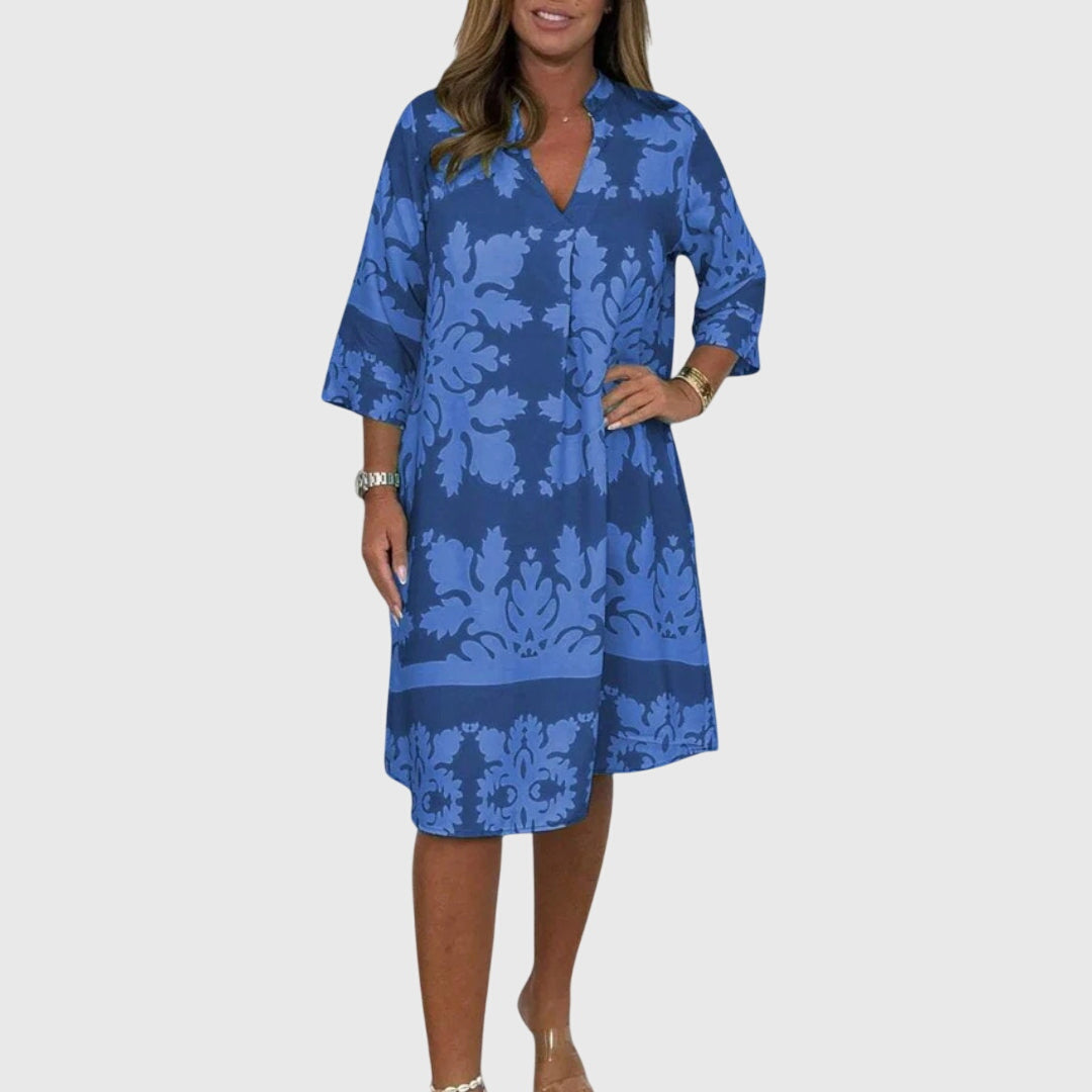 Daisy | Elegant Spring Dress Blue Navy Blue