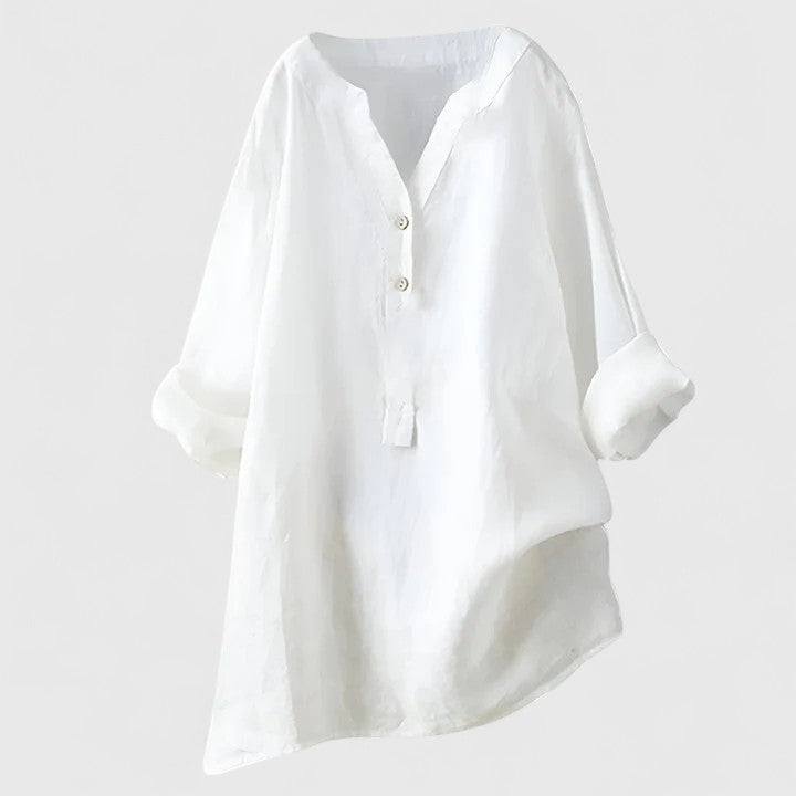 Larienne | Elegant Button-Front Shirt White