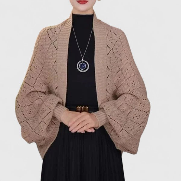 Elyzianne | Elegant Cardigan Khaki One Size