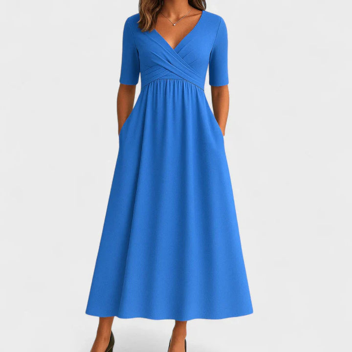 Phoebe | Elegant Midi Dress Light Blue