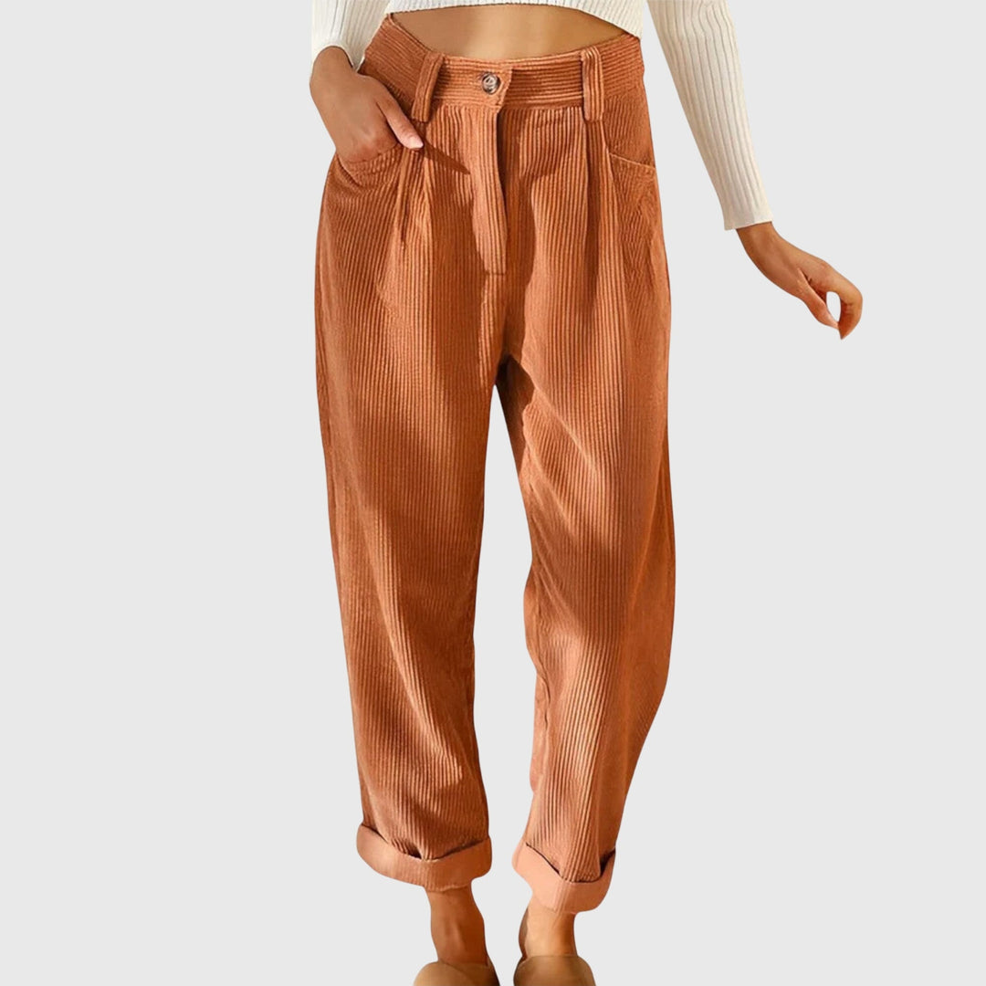 Jana - Modern Cord Pants Apricot