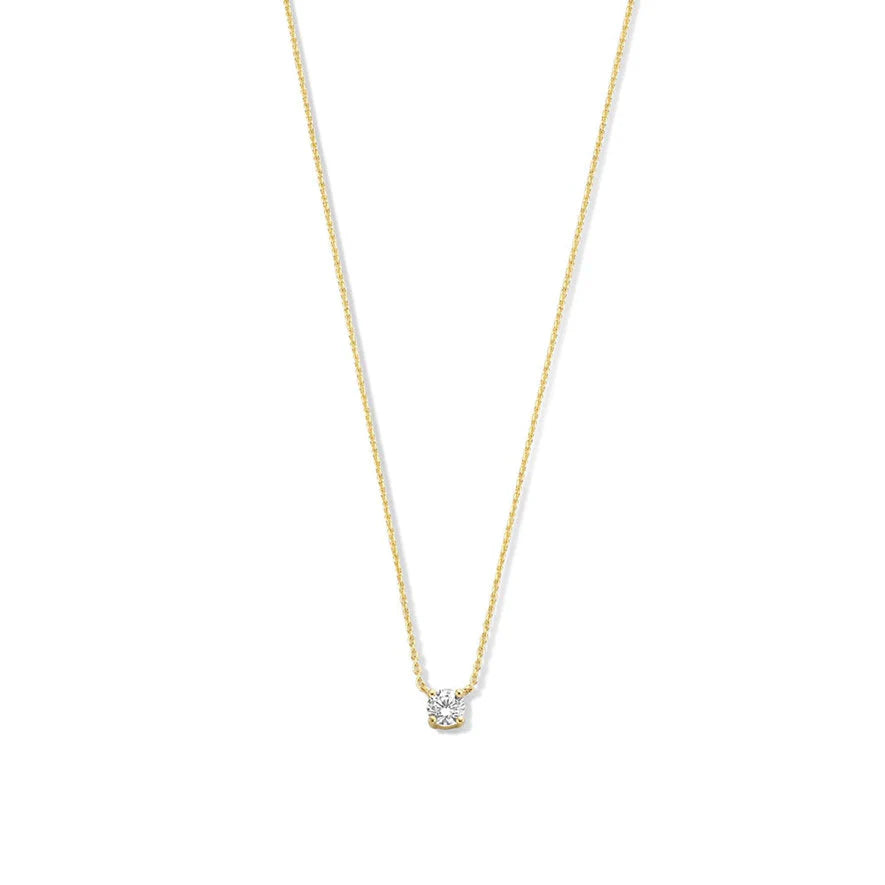 Ysavienna | Moissanite Stone Necklace 14k Gold Gold