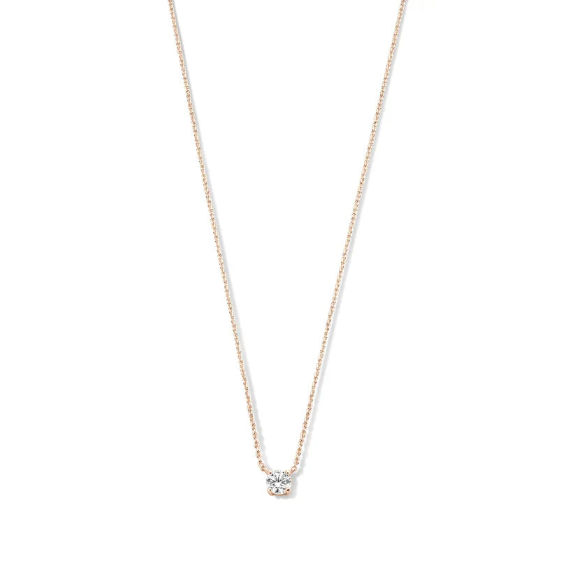 Ysavienna | Moissanite Stone Necklace 14k Gold Rose Gold