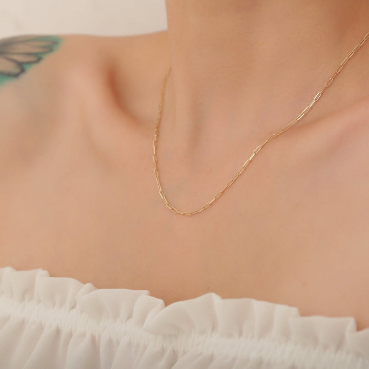 Tiaralynn | Small Paper Necklace 18K Gold