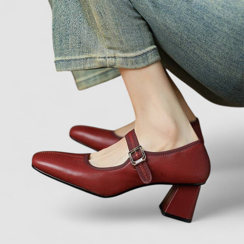 Hyreanne | Orthopedic Mary Jane Shoes Red