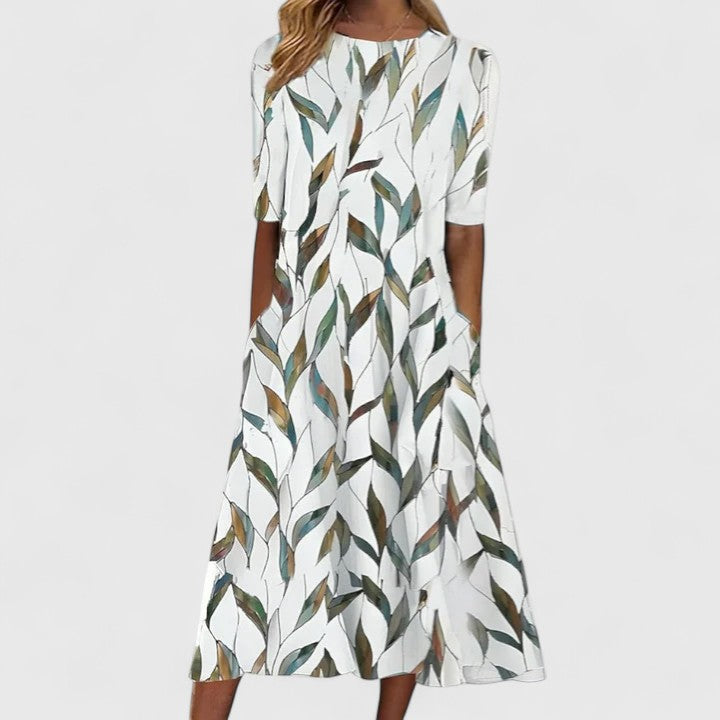 Sarah | Elegant Midi Dress Green