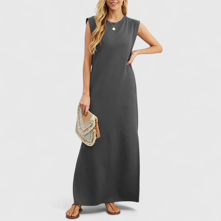 Marian | Elegant Maxi Dress Gray