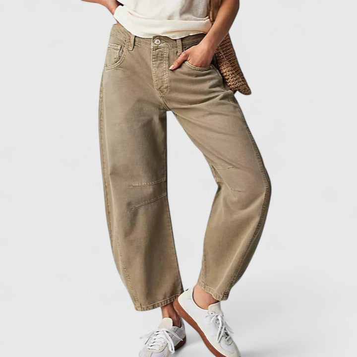 Rain | Comfortable Wide-Leg Pants Beige